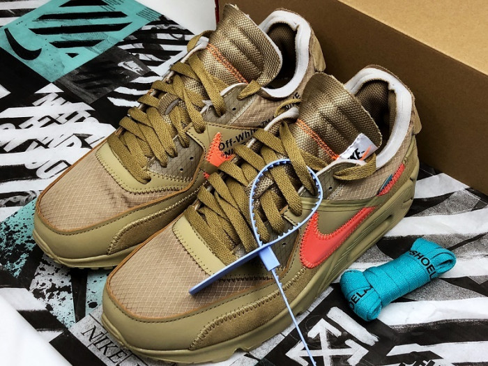 ow nike air max 90 desert ore aa7293-200